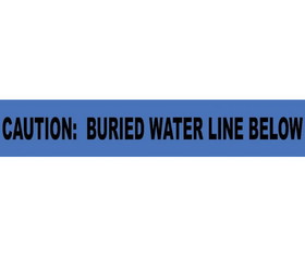 NMC NDBW Caution Buried Water Line Below Informer Non-Detectable Warning Tape